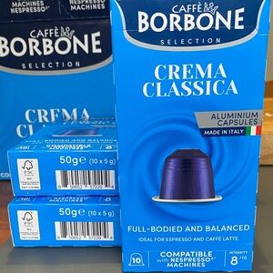 Caffè Borbone Crema Classica Coffee Capsules Nespresso Original 50 pods